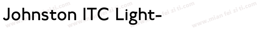 Johnston ITC Light字体转换